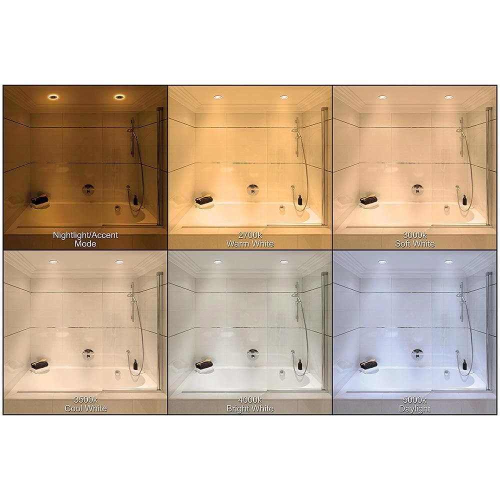 Ultra Slim 3 in. Color Selectable CCT Canless Integrated LED Recessed Light Trim with Night Light Feature (12-Pack) by Commercial Electric - Image 3