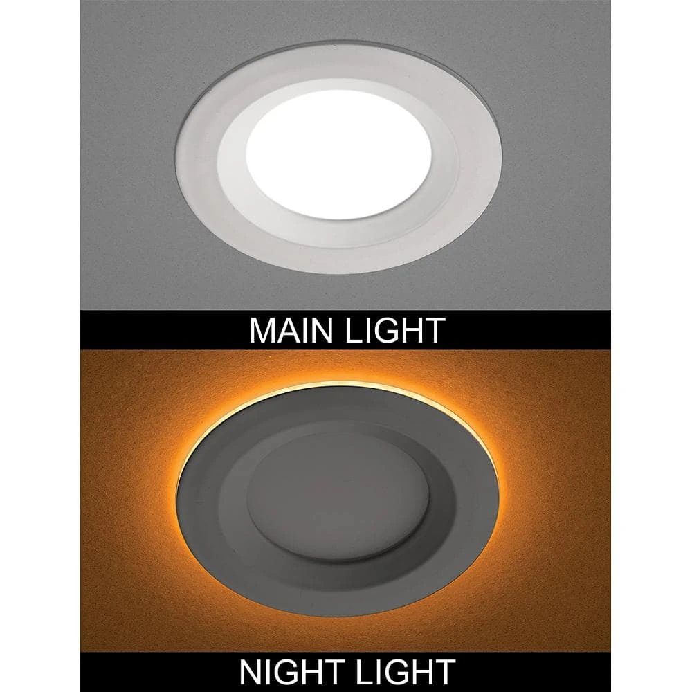 Ultra Slim 3 in. Color Selectable CCT Canless Integrated LED Recessed Light Trim with Night Light Feature (12-Pack) by Commercial Electric - Image 2