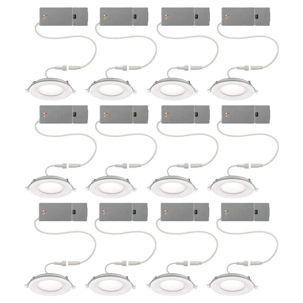 Ultra Slim 4 in. Color Selectable CCT Canless Integrated LED Recessed Light Trim with Night Light Feature (12-Pack) by Commercial Electric - Image 11