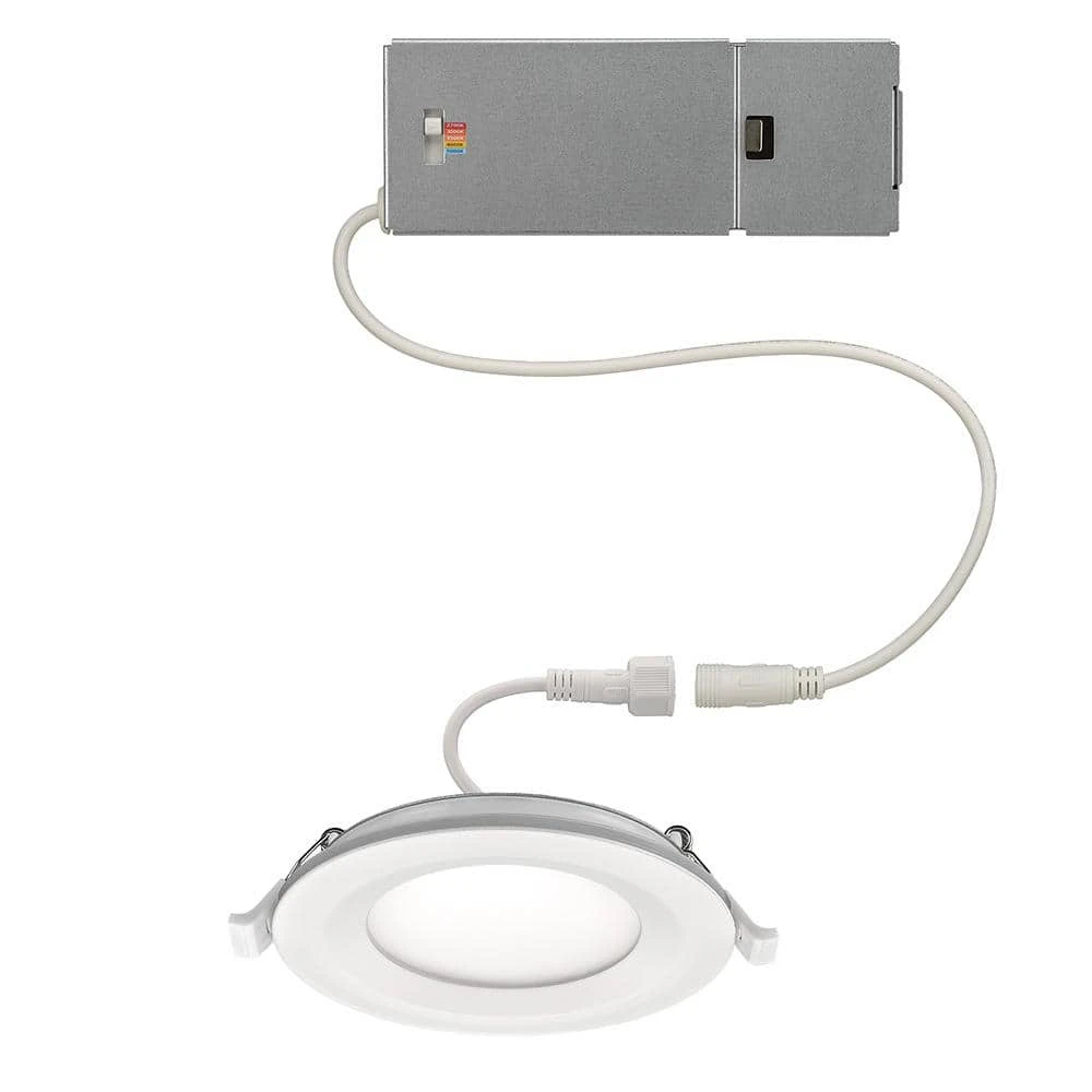 Ultra Slim 4 in. Canless Selectable CCT Integrated LED Recessed Light Trim with Night Light Feature 650 Lumens (24-Pack) by Commercial Electric - Image 2