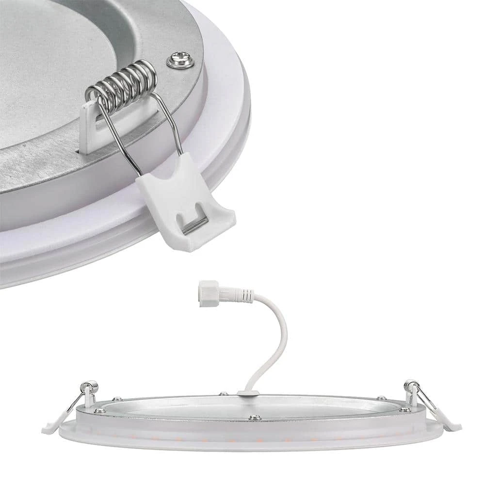 Ultra Slim 8 in. Canless Adjustable Color Temperature Integrated LED Recessed Trim with Night Light (24-Pack) by Commercial Electric - Image 8