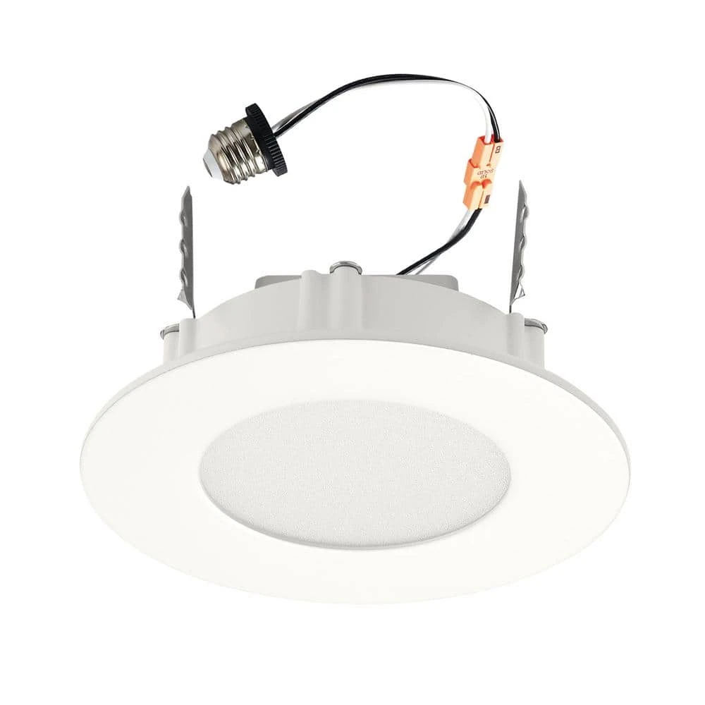 4 in. Selectable CCT Integrated LED Retrofit Ultra-Slim White Recessed Light Trim by Commercial Electric