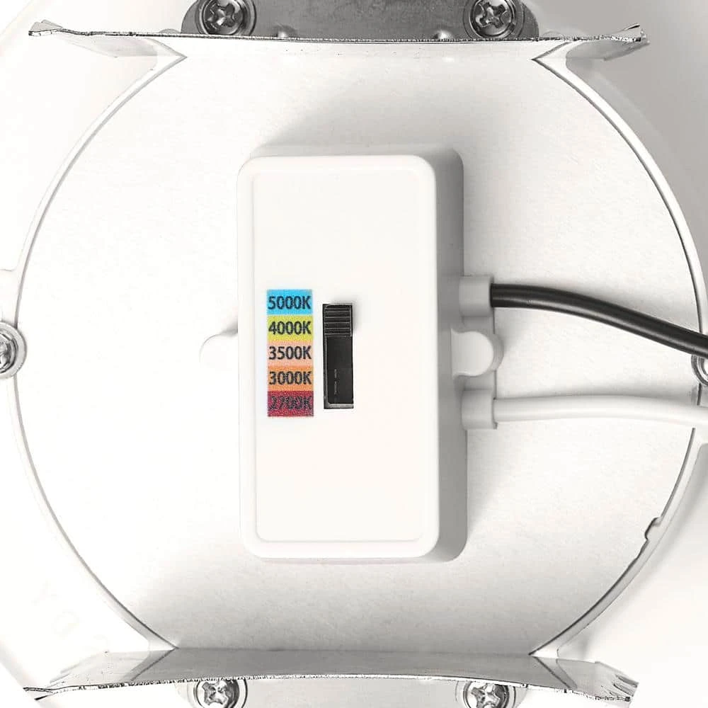 4 in. Selectable CCT Integrated LED Retrofit Ultra-Slim White Recessed Light Trim by Commercial Electric - Image 9