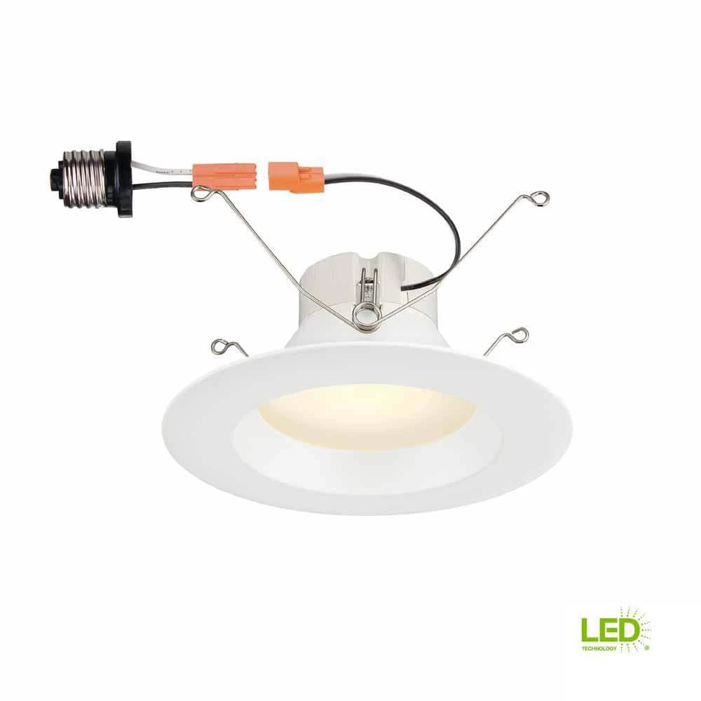 5 in. and 6 in. White Integrated LED High Lumen Recessed Can Light Trim by Commercial Electric - Image 2