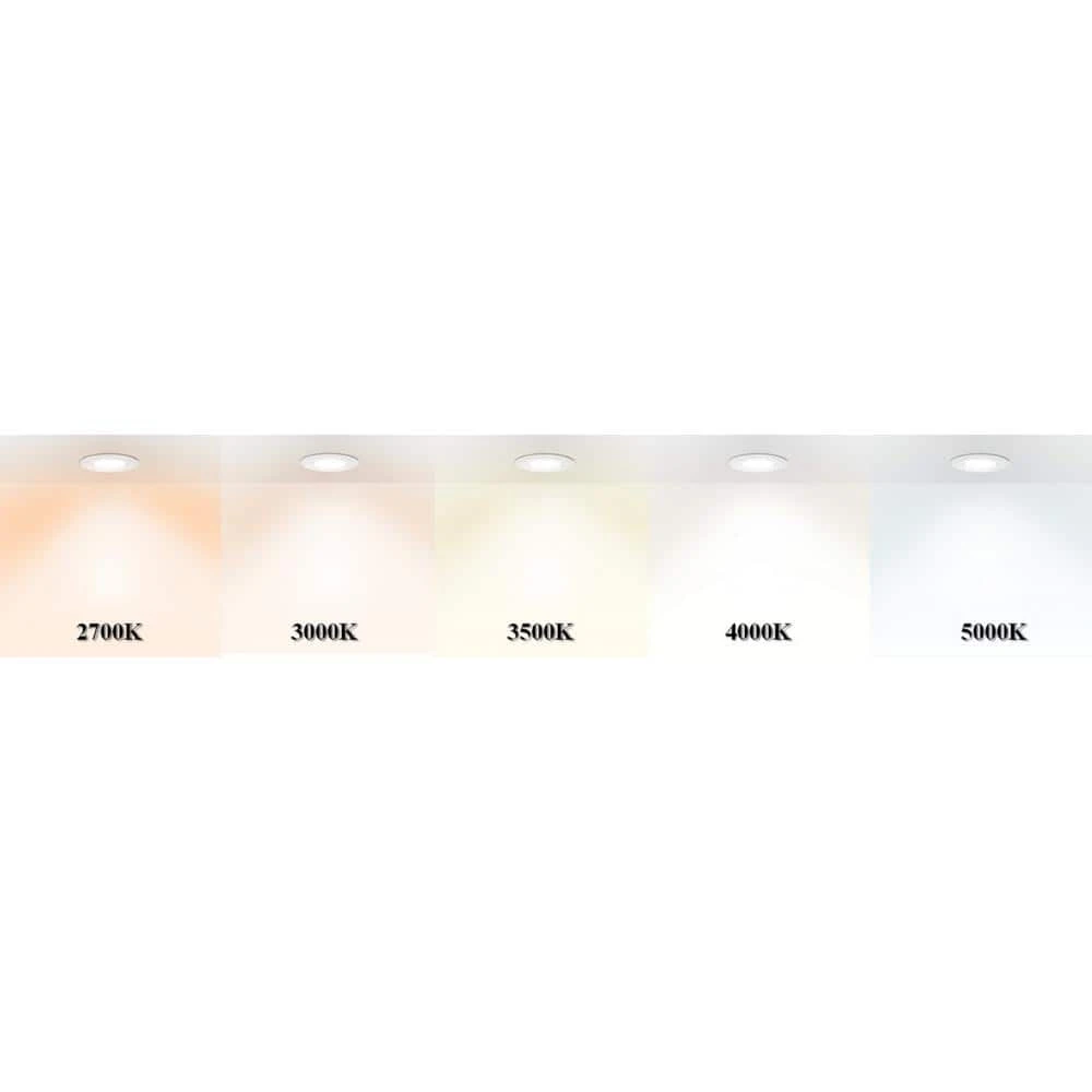 4 in. New Construction or Remodel White Dimmable LED Recessed Trim with Adjustable Color Changing Technology (4-Pack) by Commercial Electric - Image 3