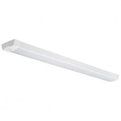 Low Profile 4 ft. 3600 Lumens Integrated LED White Wraparound Light with PIR Motion Sensor 4000K Direct Wire by Commercial Electric