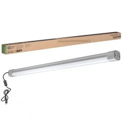 4 ft. 64-Watt Equivalent Integrated LED Gray Vapor Tight Strip Light Fixture Water Tight Plug-in Direct Wire 3600 Lumens by Commercial Electric