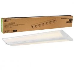 Ultra Low Profile 4 ft. High Output 5500 Lumens Integrated LED Dimmable White Wraparound Light 4000K Bright White by Commercial Electric