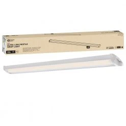 42 in. Low Profile Quick Install Garage Light Laundry Room Basement Integrated LED White Wraparound Light 3400 Lumens by Commercial Electric