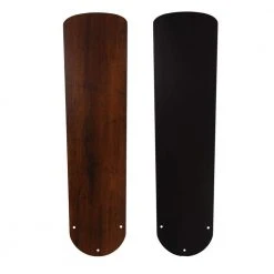 Matte Black/Wenge Wood Reversible Replacement Fan Blades (5-Pack) for 52 in. Ceiling Fans by Commercial Electric