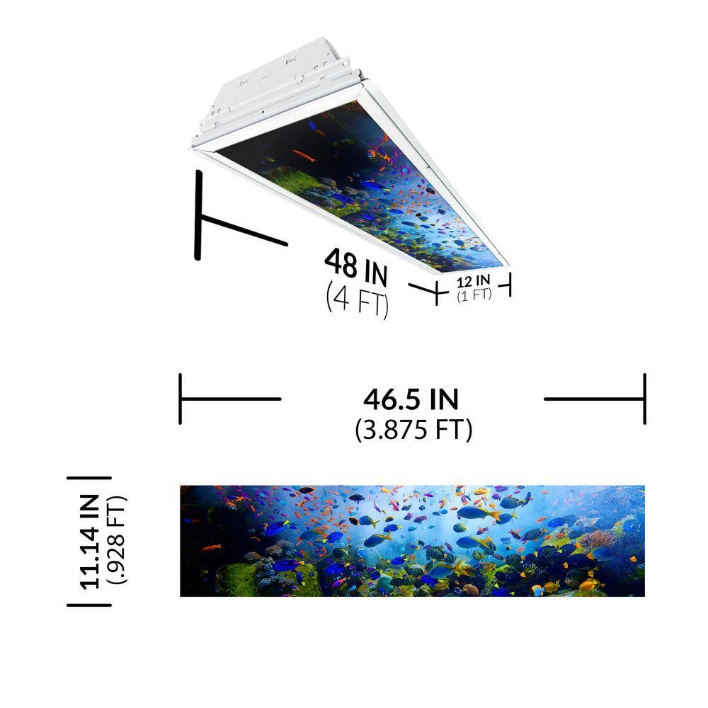 Ocean 001 1 ft. x 4 ft. Flexible Decorative Light Diffuser Panels Ocean for Classrooms and Offices by OCTO LIGHTS - Image 2