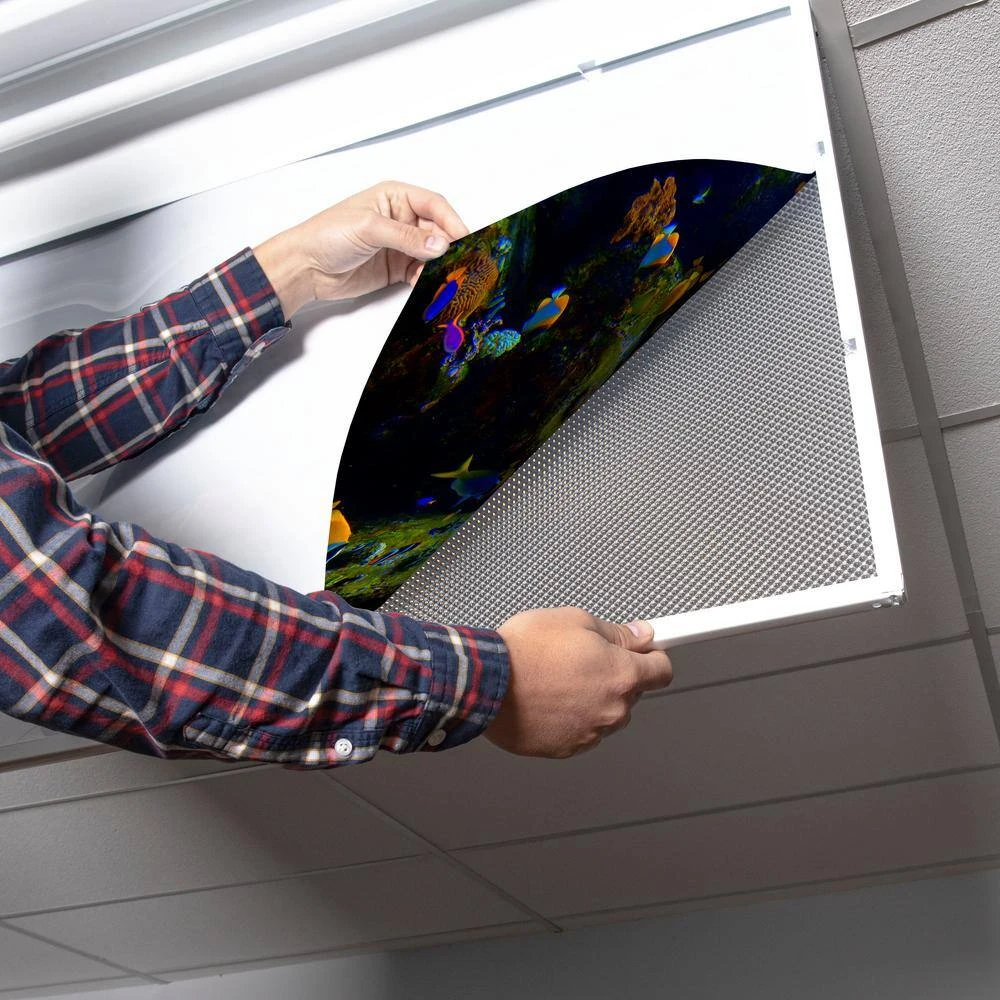 Ocean 001 2 ft. x 2 ft. Flexible Decorative Light Diffuser Panels Ocean for Classrooms and Offices by OCTO LIGHTS - Image 4