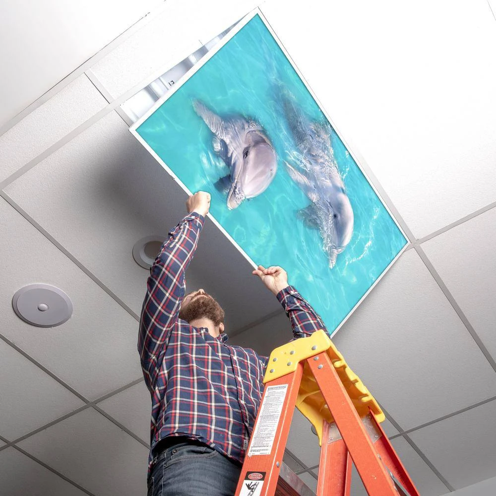 Ocean 002 2 ft. x 2 ft. Flexible Decorative Light Diffuser Panels Ocean for Classrooms and Offices by OCTO LIGHTS - Image 5