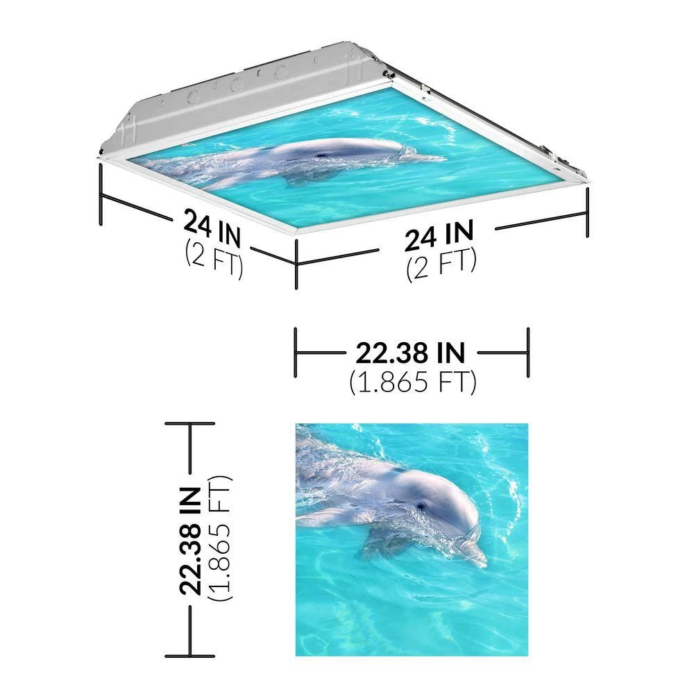 Ocean 002 2 ft. x 2 ft. Flexible Decorative Light Diffuser Panels Ocean for Classrooms and Offices by OCTO LIGHTS - Image 2