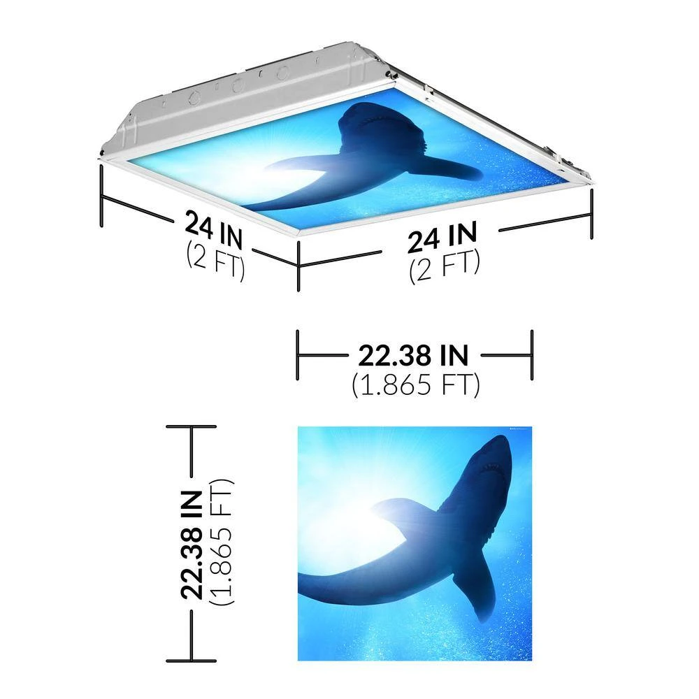 Ocean 007 2 ft. x 2 ft. Flexible Decorative Light Diffuser Panels Ocean for Classrooms and Offices by OCTO LIGHTS - Image 2