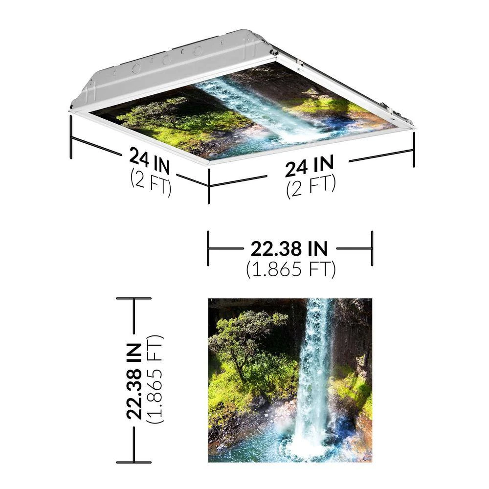 Waterfall 003 2 ft. x 2 ft. Fluorescent Light Filters by OCTO LIGHTS - Image 2