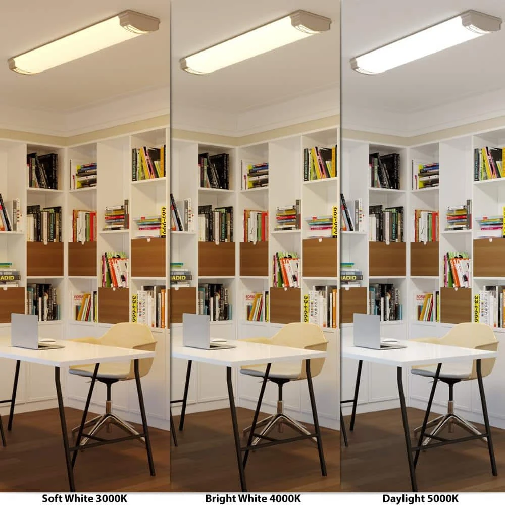 Moroccan 48 in. x 10 in. Satin Nickel CCT Selectable LED Flush Mount Ceiling Light 4000 Dimmable Lumens by Commercial Electric - Image 3