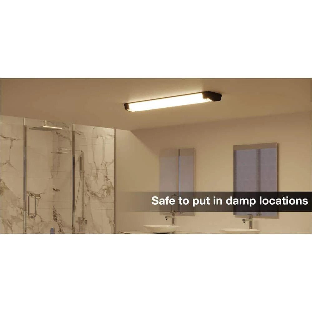 Moroccan 48 in. x 10 in. Satin Nickel CCT Selectable LED Flush Mount Ceiling Light 4000 Dimmable Lumens by Commercial Electric - Image 4