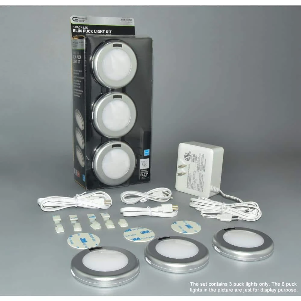 3-Light LED Puck Light Kit by Commercial Electric - Image 7