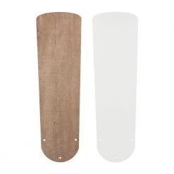 White/Antique Reversible Replacement Ceiling Fan Blades (5-Pack) for 42 in. Ceiling Fans by Commercial Electric