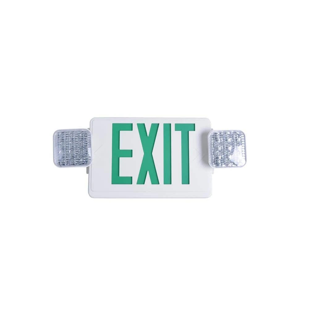 Combo 14-Watt Equivalent Integrated LED White Exit Sign and Emergency Light with Ni-Cad 9.6-Volt Battery by Commercial Electric - Image 4