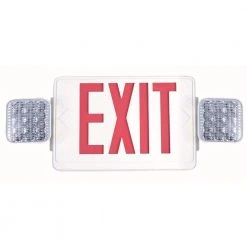 Combo 14-Watt Equivalent Integrated LED White Exit Sign and Emergency Light with Ni-Cad 9.6-Volt Battery by Commercial Electric