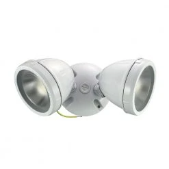 28-Watt 1100 Lumen CE Line Voltage White LED Landscape Flood Light Dual Spot Light by Commercial Electric