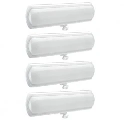 18 in. LED Flush Mount Closet Light 270 Degree Adjustable Motion Sensor and Hold Times 1200 Lumens 4000K (4-Pack) by Commercial Electric