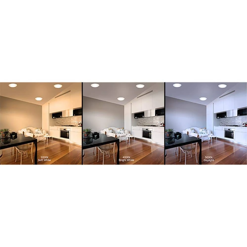 10 in. 18-Watt Color Selectable LED Flush Mount Disk Light J-Box Compatible Dimmable 1500 Lumens by Commercial Electric - Image 7