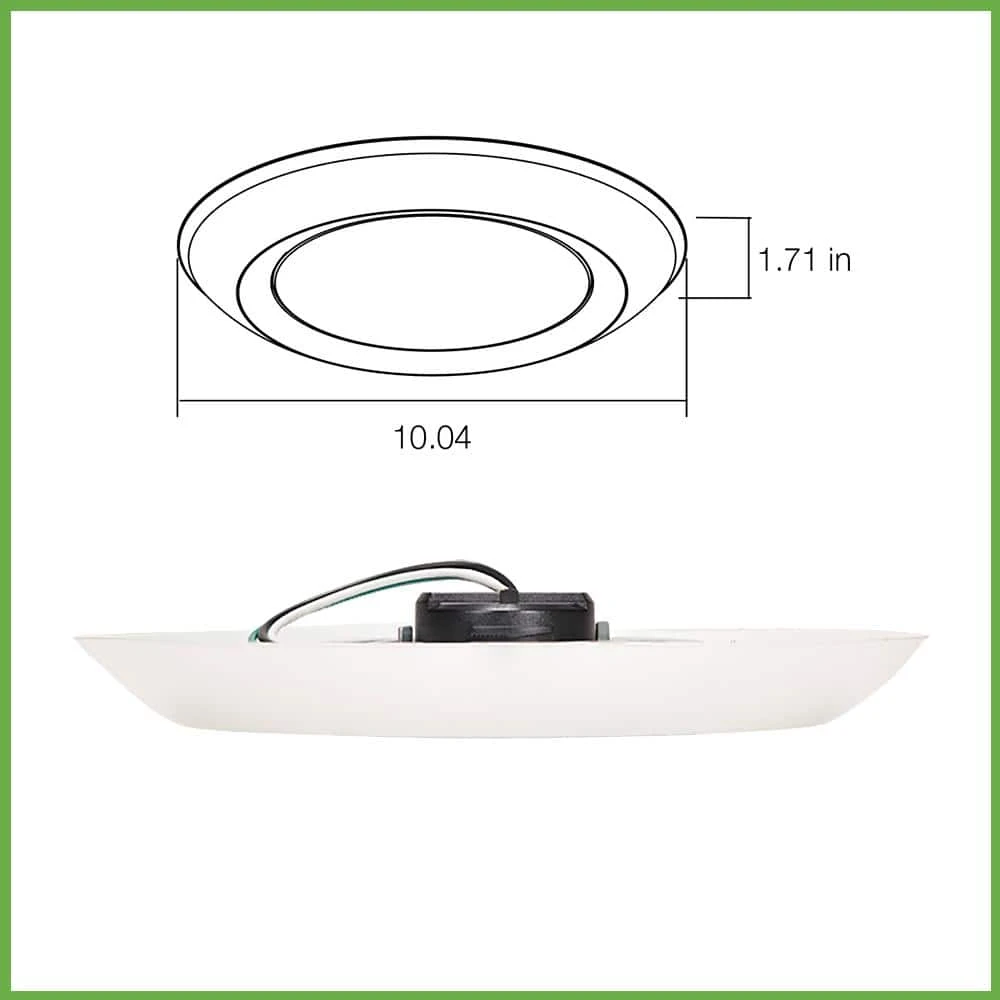 10 in. 18-Watt Color Selectable LED Flush Mount Disk Light J-Box Compatible Dimmable 1500 Lumens by Commercial Electric - Image 6