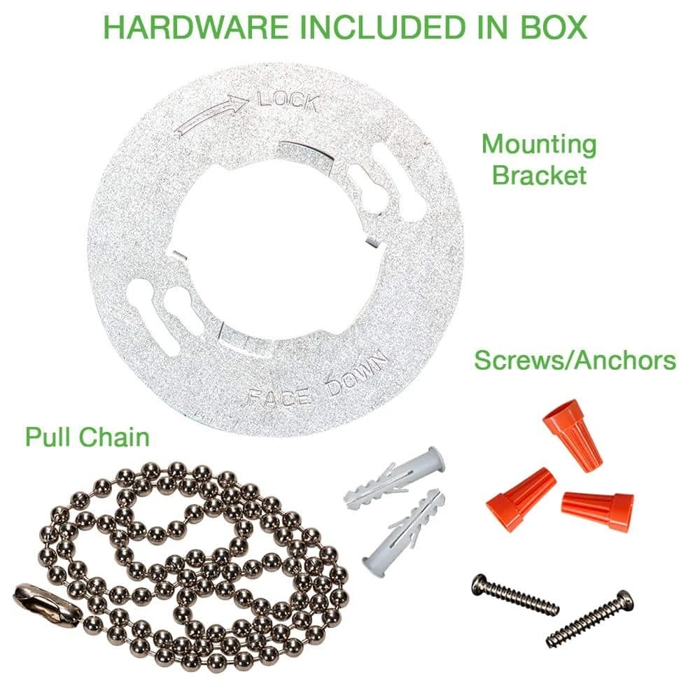 10 in. White Closet Light with Pull Chain LED Flush Mount Ceiling Light 900 Lumens 4000K Bright White by Commercial Electric - Image 5