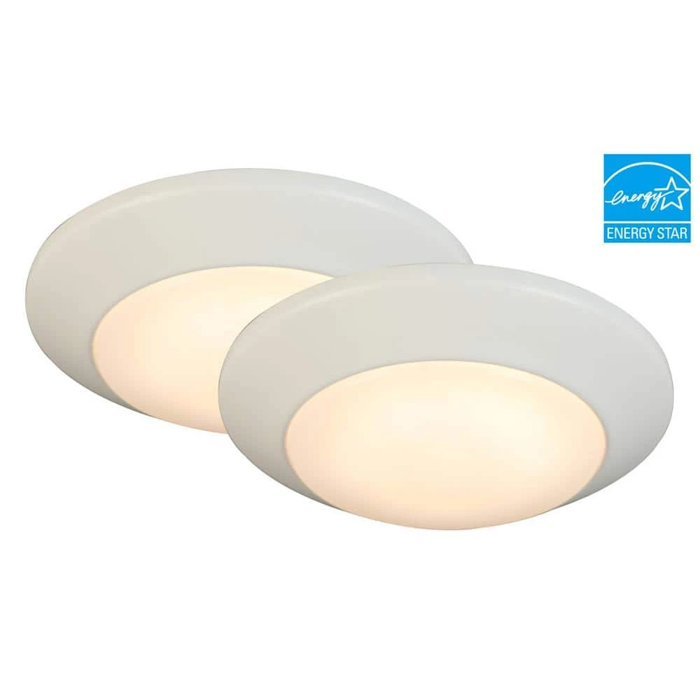 7 in. White LED Flush Mount (2-Pack) by Commercial Electric - Image 8