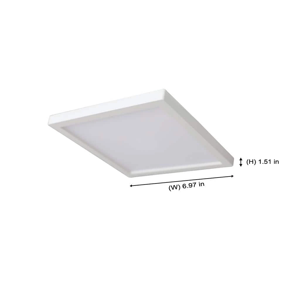 7 in. Square White LED Flush Mount by Commercial Electric - Image 3