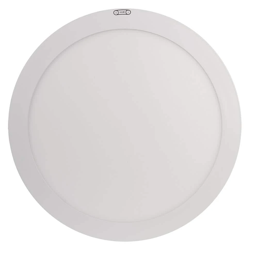 15 in. 22.5-Watt White Integrated LED 1650 Lumens Edge-Lit Round Flat Panel Flush Mount Ceiling Light w/Color Changing by Commercial Electric