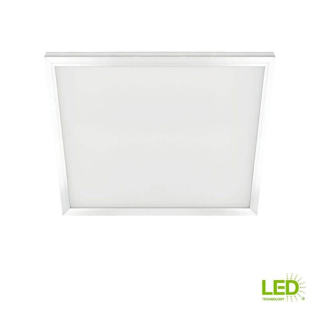 2 ft. x 2 ft. 48-Watt White Integrated Edge-Lit Flat Panel T-Bar Grid Flush Mount LED Troffer with Color Changing CCT by Commercial Electric - Image 7