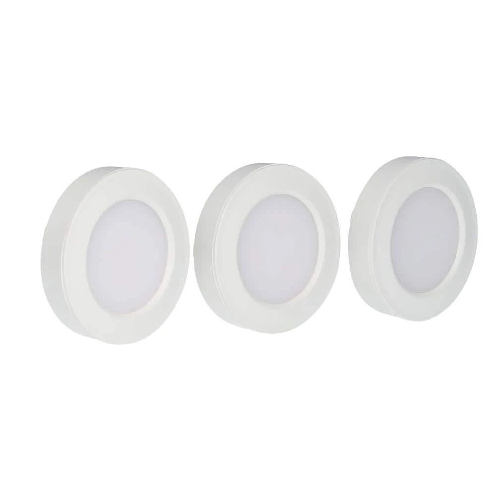 3-Light LED White Puck Light Kit by Commercial Electric - Image 3