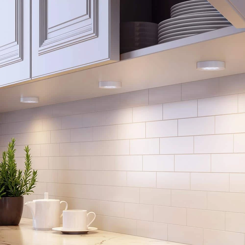 3-Light LED White RGB Color Changing Puck Light Kit by Commercial Electric - Image 2