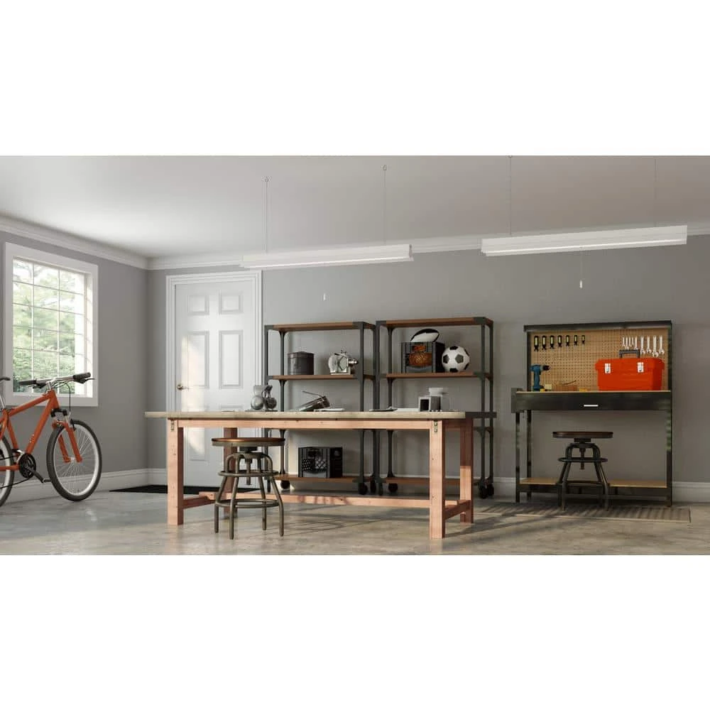 4 ft. 64-Watt Equivalent Integrated LED White Shop Light Linkable 3200 Lumens 4000K Bright White 5 ft. Cord Included by Commercial Electric - Image 10