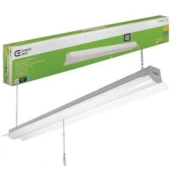4 ft. 64-Watt Equivalent Integrated LED White Shop Light Linkable 3200 Lumens 4000K Bright White 5 ft. Cord Included by Commercial Electric