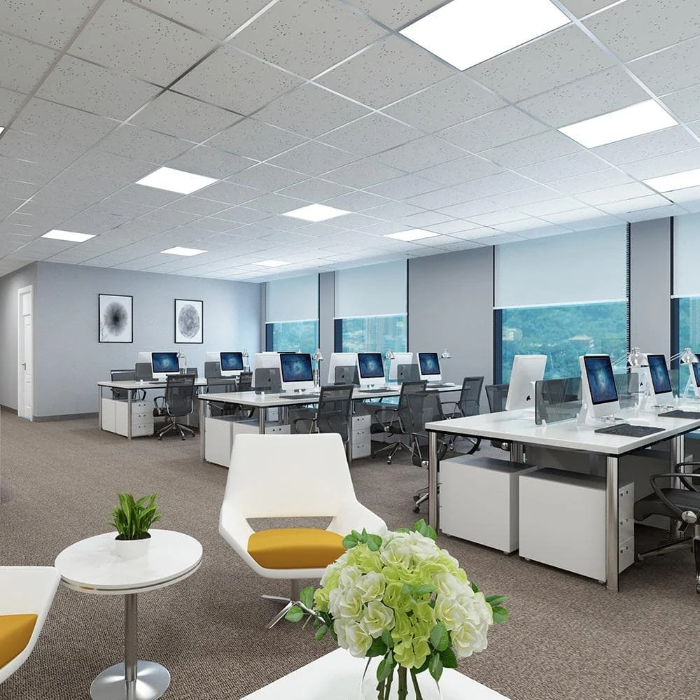 2 ft. x 2 ft. 250-Watt Equivalent White Integrated LED Backlit Troffer, 3825 Lumens, 4000K Bright White (2-Pack) by Commercial Electric - Image 2