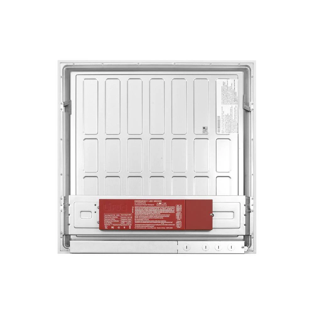 2 ft. x 2 ft. 300-Watt Equivalent Integrated LED White Backlit Troffer with Emergency Battery Backup, 4000K Bright White by Commercial Electric - Image 2