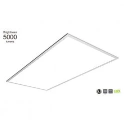 5000 Lumens 2 ft. x 4 ft. White Integrated LED Flat Panel Troffer by Commercial Electric