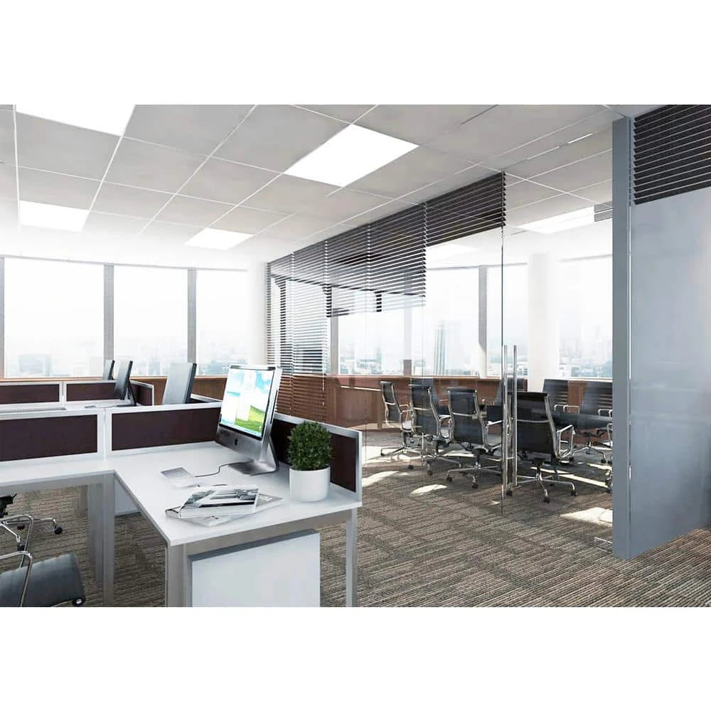 5000 Lumens 2 ft. x 4 ft. White Integrated LED Flat Panel Troffer by Commercial Electric - Image 2