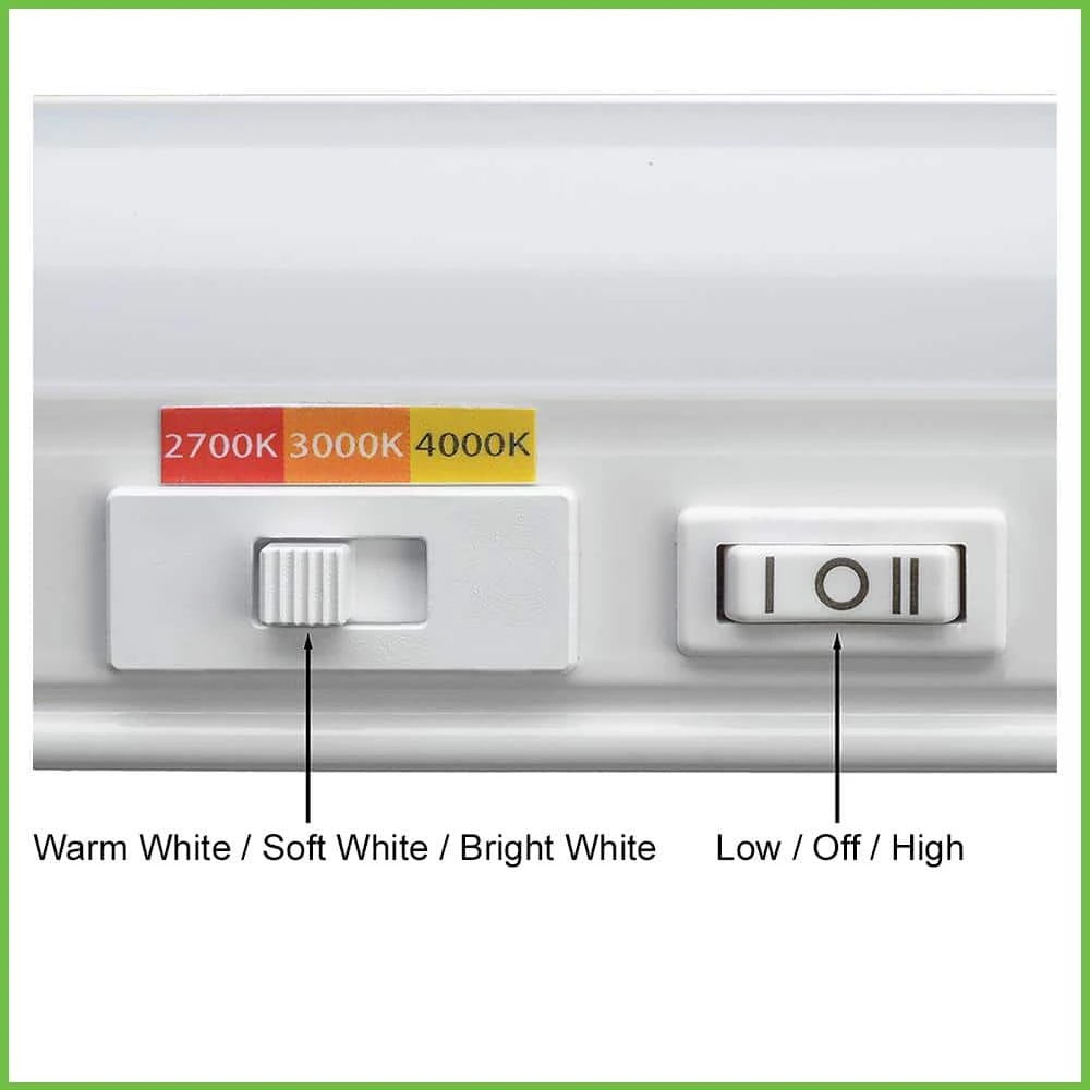 24 in. 11-Watt Plug-In Color Changing LED Under Cabinet Light 3-Position Switch Linkable 700 Lumens Cords Included by Commercial Electric - Image 3